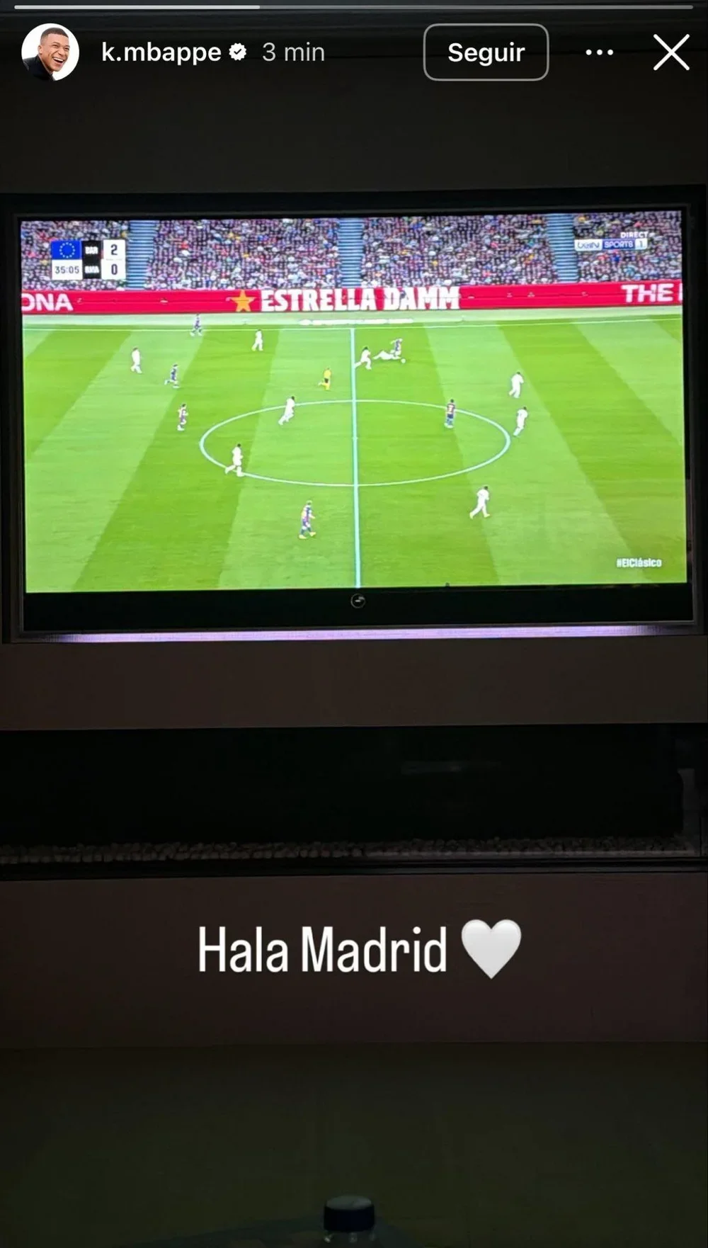 La historia de Instagram de Mbappé